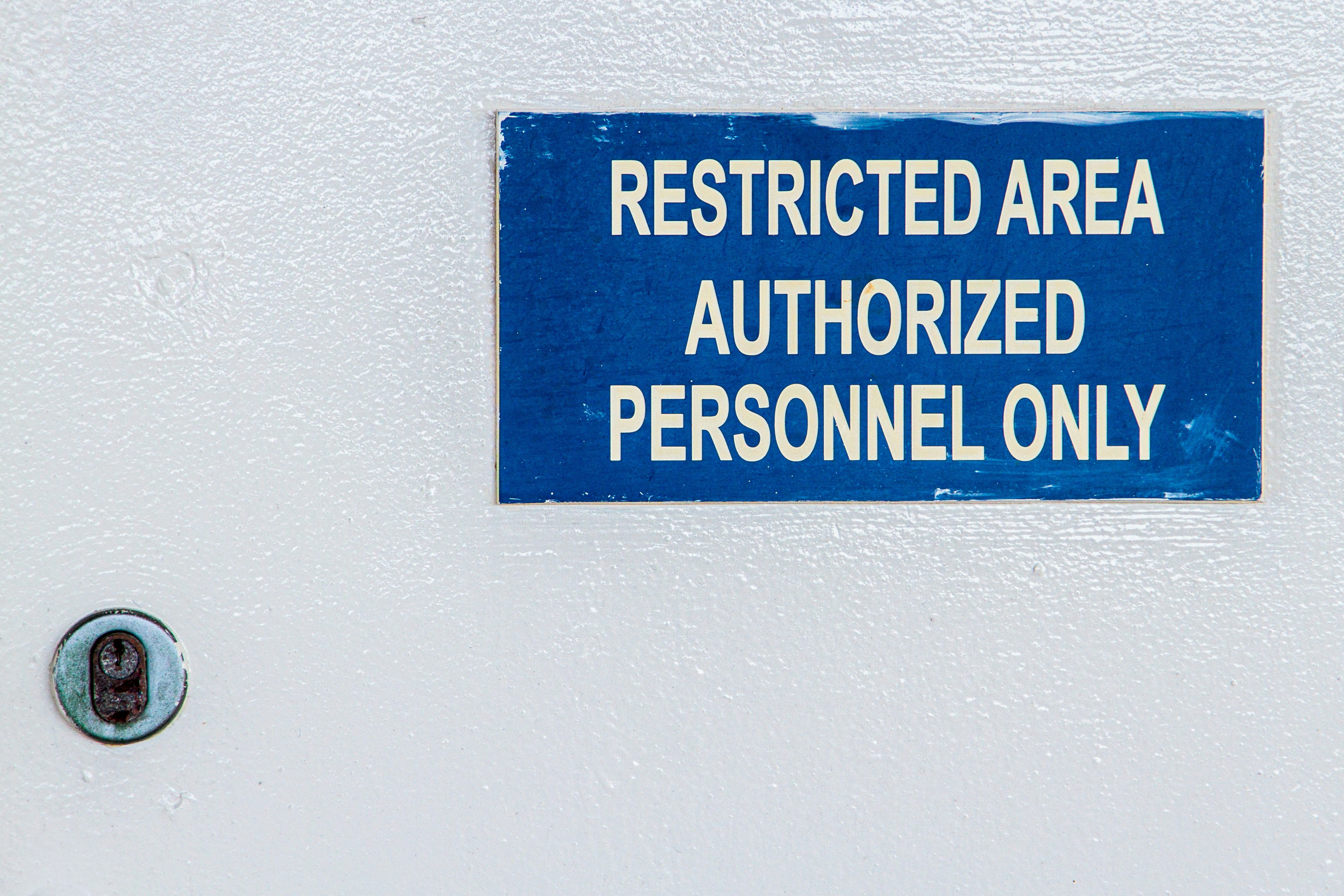 restricted area sign