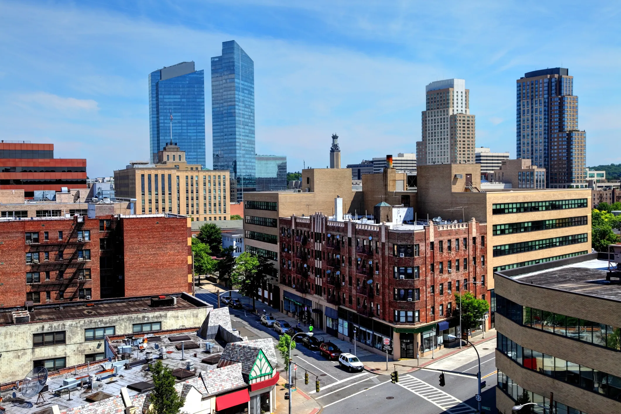 View of White Plains, NY, New York